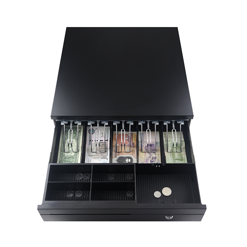 GS-4042 Hot Mini Metal Money Box Cajón de efectivo electrónico RJ11 para Sistema POS