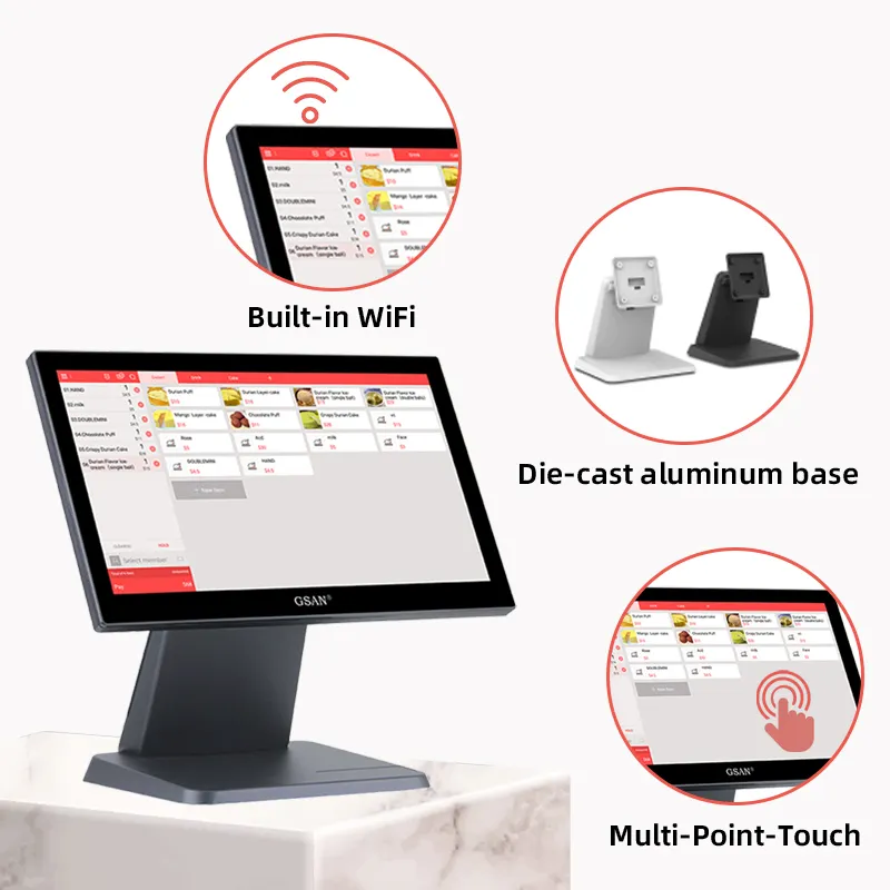 GS-T3 Precio al por mayor Windows Cajero Máquina POS POS para peluquería