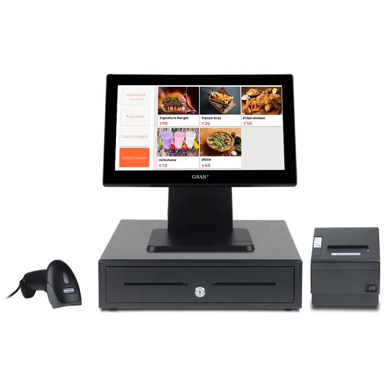 Terminal del sistema de la caja registradora de la caja registradora del conjunto completo del conjunto del conjunto del conjunto de ventas de Windows POS