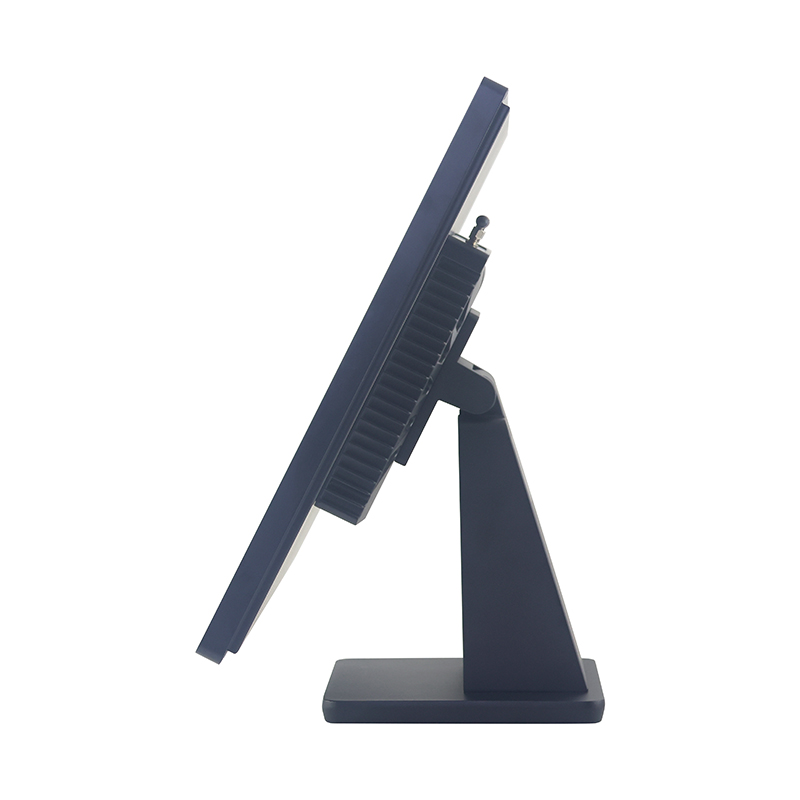 Base met&aacute;lica industrial para PC de 27 pulgadas.