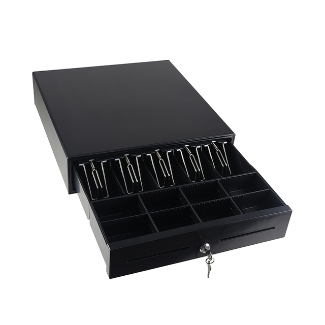 GS-405B RJ11 POS Cash Drawer con 5 bandejas de bandejas 5 bandejas de monedas para la tienda