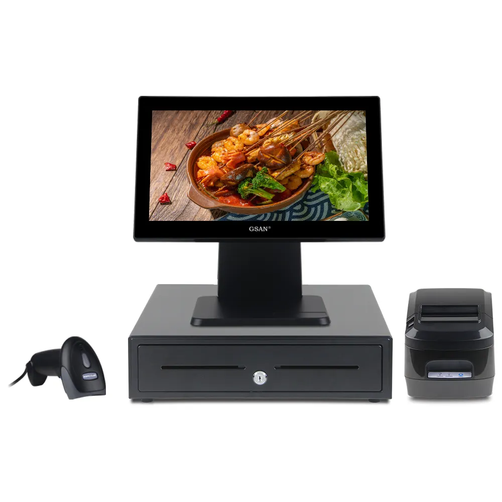 Terminal del sistema de la caja registradora de la caja registradora del conjunto completo del conjunto del conjunto del conjunto de ventas de Windows POS