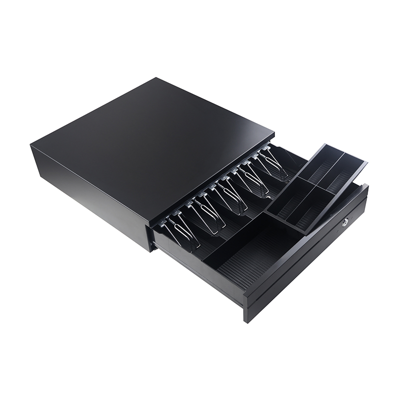 GS-4042 Hot Mini Metal Money Box Cajón de efectivo electrónico RJ11 para Sistema POS
