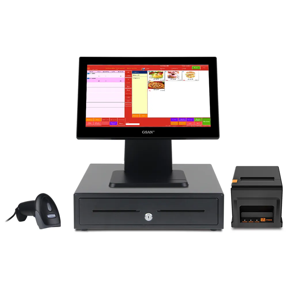 Terminal del sistema de la caja registradora de la caja registradora del conjunto completo del conjunto del conjunto del conjunto de ventas de Windows POS