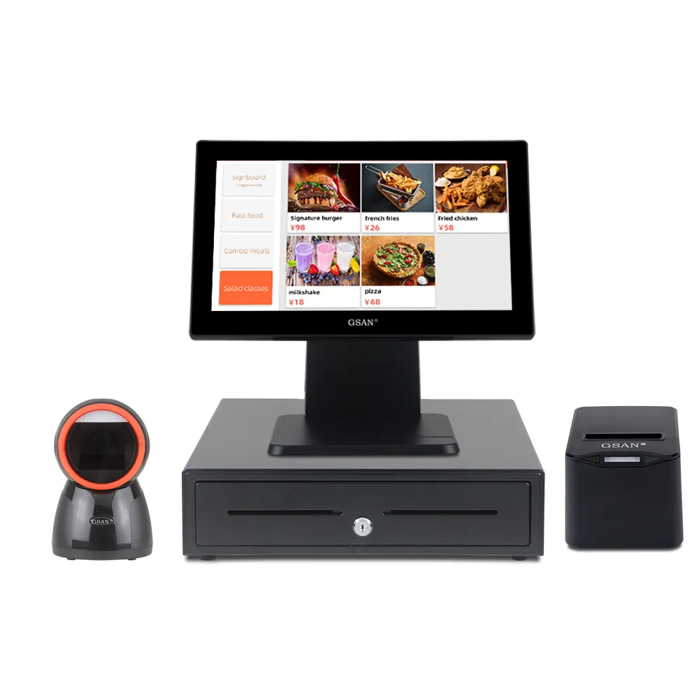 Terminal del sistema de la caja registradora de la caja registradora del conjunto completo del conjunto del conjunto del conjunto de ventas de Windows POS