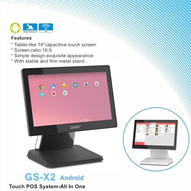 Terminal POS digital de pantalla táctil GS-X2 Android Systroid para almacenar