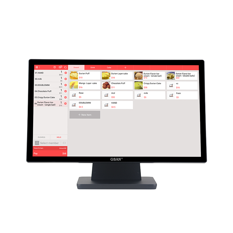 GS-A8 PC industrial con pantalla táctil capacitiva de 23,8 pulgadas para la industria