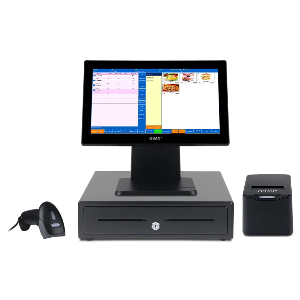 Terminal del sistema de la caja registradora de la caja registradora del conjunto completo del conjunto del conjunto del conjunto de ventas de Windows POS
