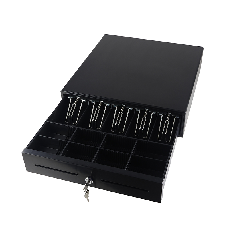 GS-405B RJ11 POS Cash Drawer con 5 bandejas de bandejas 5 bandejas de monedas para la tienda