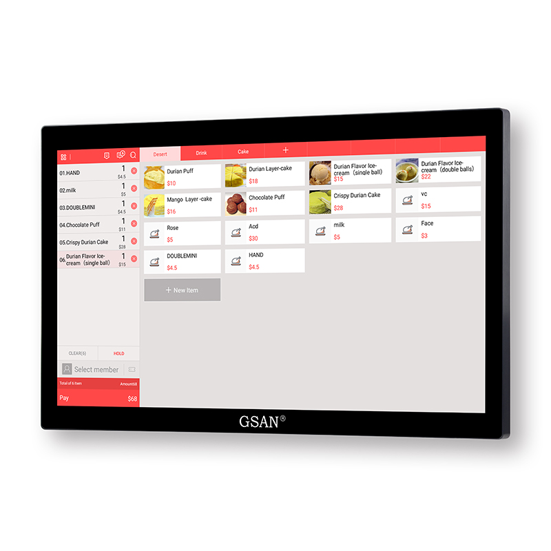 GS-A7 todo en uno Windows 21,5'' sistema POS con pantalla táctil para tiendas minoristas