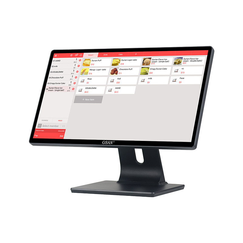 GS-A9 todo en uno, sistema POS ultrafino con pantalla táctil de 18,5 pulgadas para supermercado